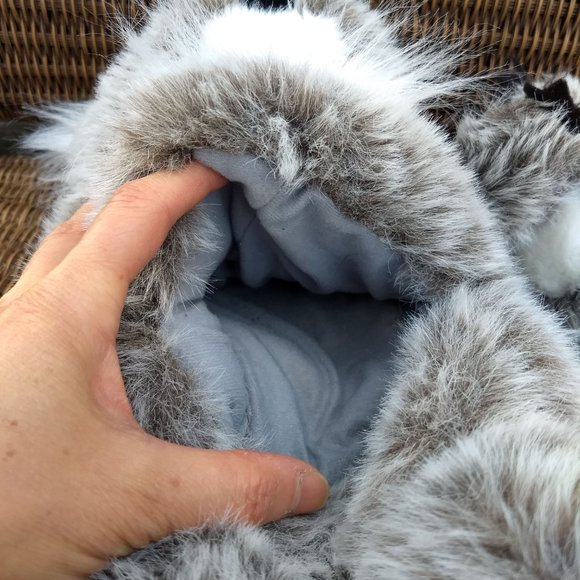 3/$25 vintage 90s plush indoor slippers koala EUC unisex - Picture 11 of 14